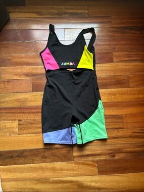 Zumba Fitness x Crayola Black Colorblock One-Piece